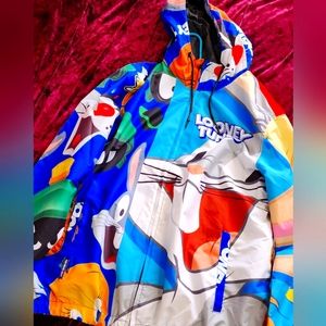 NEW w/o tags Looney Tunes Members Only Vibrant Windbreaker men's sz L